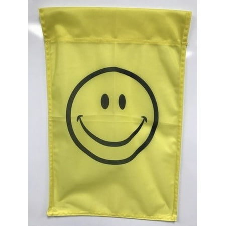 UPC 862691000451 product image for Caseys 6269100045 12 x 18 in. Smiley Face Flag Garden Style | upcitemdb.com