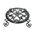 thumbnail image 3 of Black Stand for Flower Pot, 9.05 Inch Heavy Duty Potted Holder Indoor Outdoor Metal Rustproof Iron Garden Container Round Supports Rack for Planter Bronze, Pumpkin Stand Outdoor Garden, 3 of 7