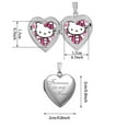 thumbnail image 2 of Hello Kitty Love Locket Necklace, Can Hold Photos Polished Locket Necklace Birthday Gift, 2 of 5