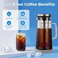 thumbnail image 3 of Bybiment Brew Coffee Maker (1.4L/48oz) - Borosilicate Pitcher with 100um Filter, Drip-Free Base, Effortless Manual Brewing for Pure Taste, 3 of 7
