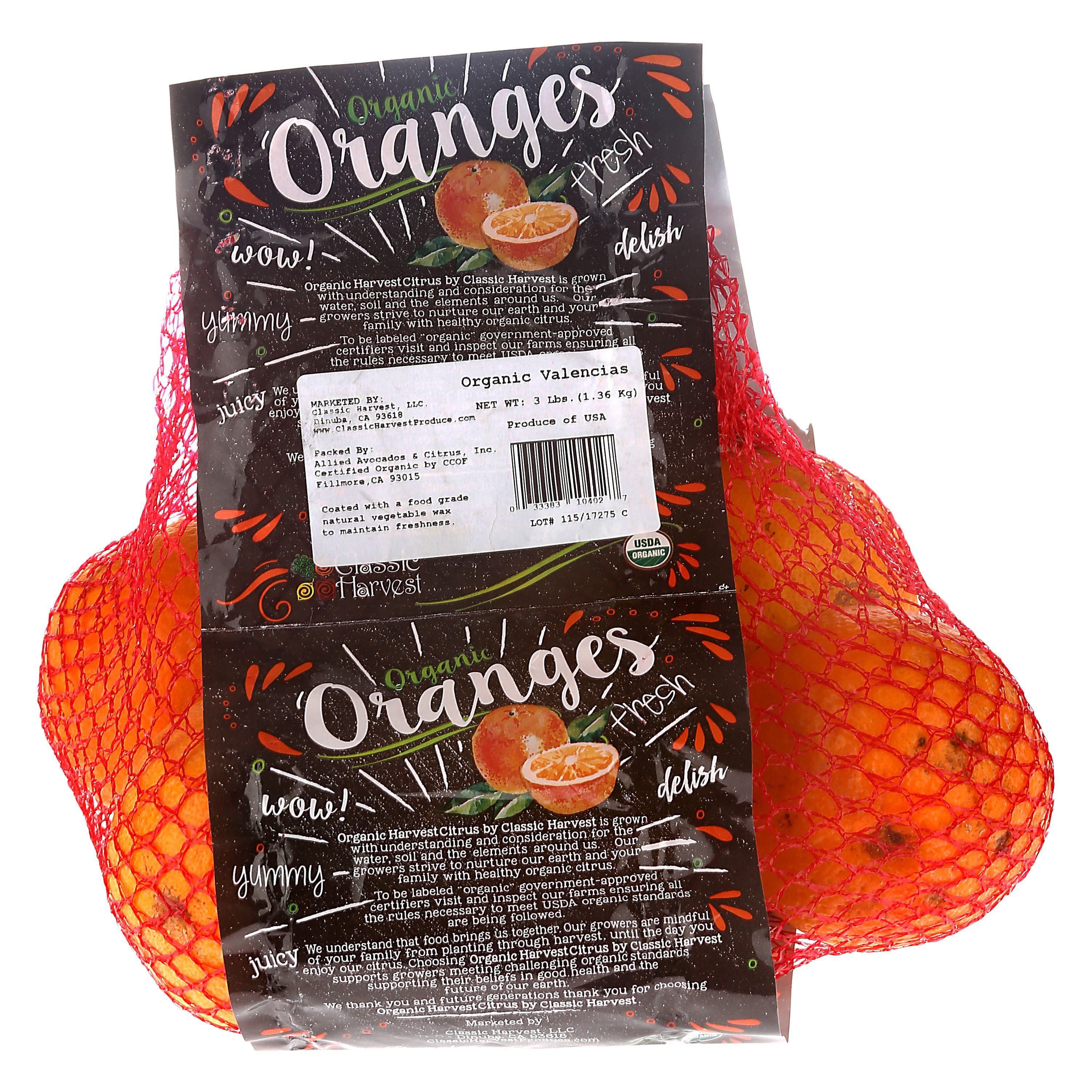 Marketside Organic Valencia Oranges, 3 Lb.