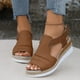 thumbnail image 1 of MKLEKYY Sandalias Flexi para Mujer, Sandalias Con Tira Trasera y Punta Abierta, Zapatos Bohemios para Vacaciones, Sandalias de Cuña, 1 of 4
