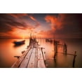 thumbnail image 2 of Mumford, Andy 32x23 Black Ornate Wood Framed with Double Matting Museum Art Print Titled - Red SunsetÂ at Carrasqueira, Alentejo, 2 of 4