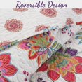thumbnail image 4 of Cozy Line Home Fashions Gypsy Floral Reversible Quilt Bedding Set, Bedspread Coverlet Lightweight for All Seasons (Spring Blooming, Queen - 3 Piece), 4 of 9