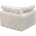 thumbnail image 3 of Maklaine Contemporary Velvet Modular Corner Chair in Soft Cream, 3 of 6