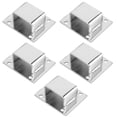 thumbnail image 3 of Shelf Support Shelf Buckle Shelf Accessory 5Pcs Shelf Mount Bracket Hanger Stainless Steel Tube Support Holder Buckle Hardware SilverSealing Type, 3 of 8
