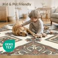 thumbnail image 4 of ODIKA Boho Interlocking Hallway Softly Worn Geometric Hallways Flower for Bedroom, Nursery, RV, Pet Friendly & Kids Safe Bedside, 4 of 7
