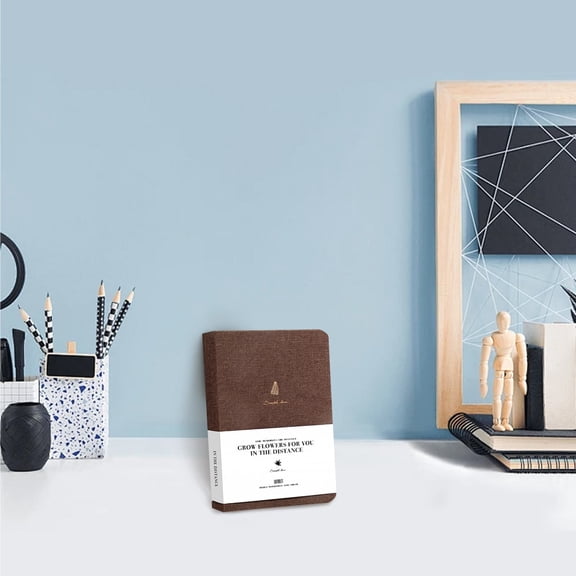 Ikeay A5 Linen Fabric Hardcover Notebook, Lined Journal with Numbered Pages, Inner Pocket And Elastic Band for Writing, Sketching And Office Use