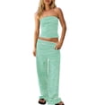 thumbnail image 1 of Conjunto de dos piezas Panadila para mujer, a rayas, verde veraniego (M), 1 of 6