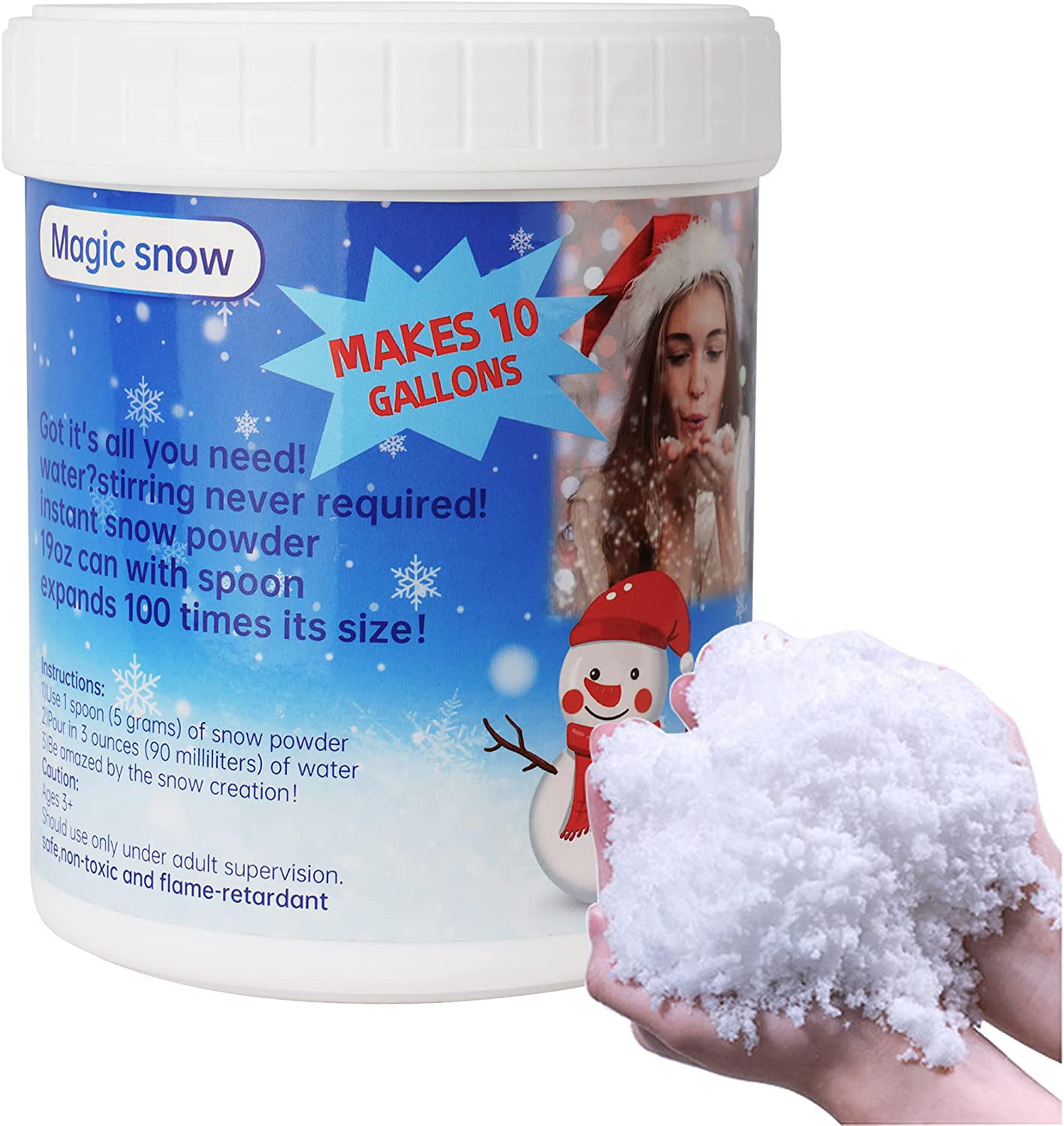 Newin Star Artificial snow powder fake snow powder Christmas decoration Artificial snow Kid gift 