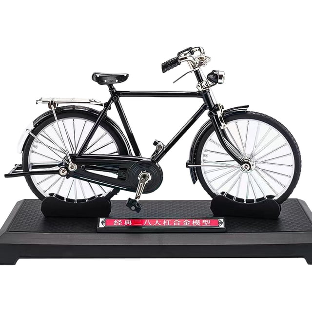 TISHITA Retro Bike Model Tabletop Decor Simulation Delicate Mountain Bike Detachable for black