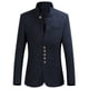 thumbnail image 1 of Hombres Casual Sólido Cuello alto Slim-fit Botones Back Center Slit Suit Coat Pompotops oipoqjl21979, 1 of 3