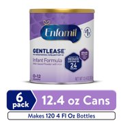 Enfamil Gentlease Easy to Digest Baby Formula for Easing Fussiness, Gas, Spit-up, 12.4 oz, Can, 6 count