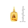 thumbnail image 3 of Wellingsale 14K Yellow Gold Polished Religious Jesus Enamel Picture Charm Pendant, 3 of 5