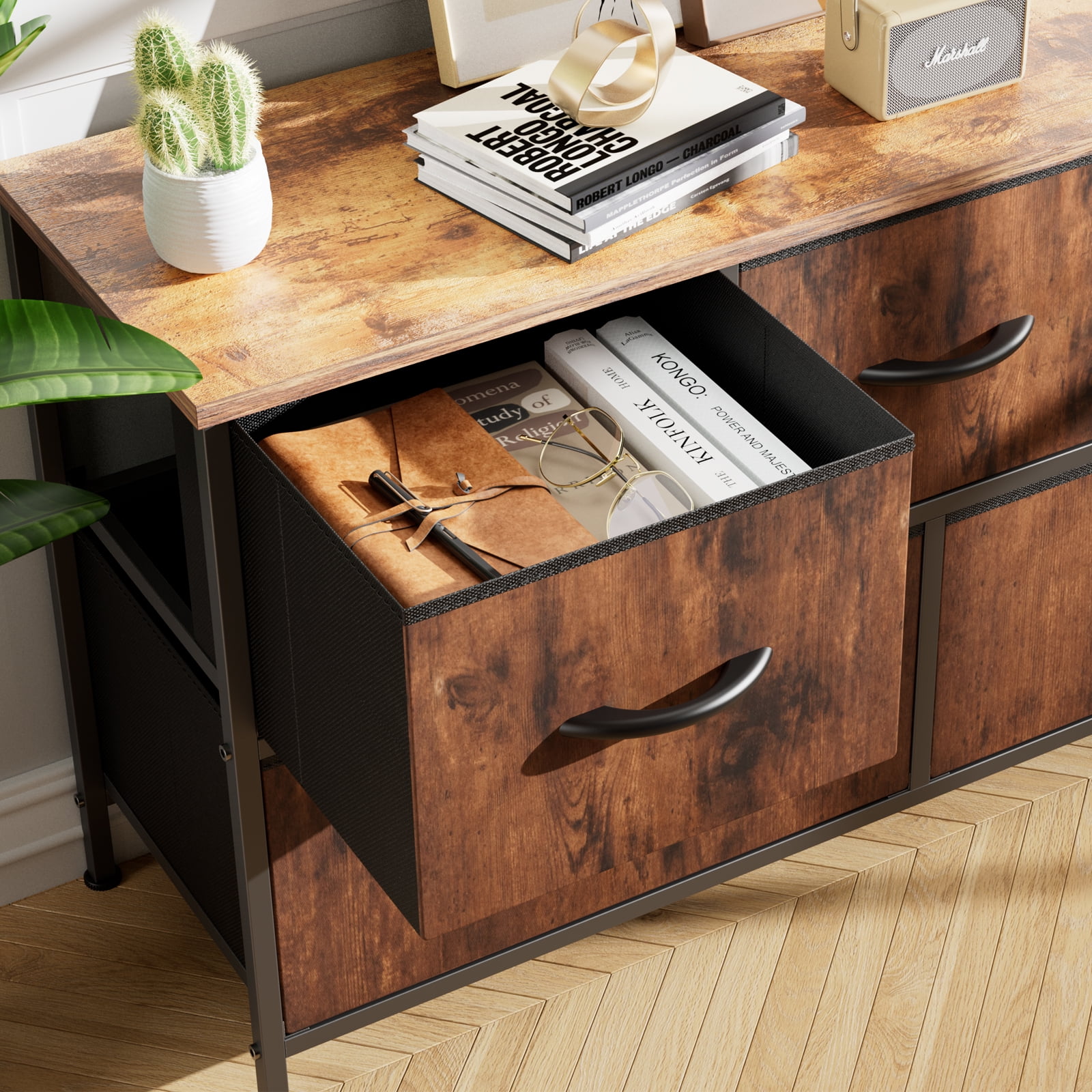 MCQ 5-Drawer Dresser,Storage Tower Organizer,Chest of Drawers with Fabric Bin, Steel Frame, Wood Top for Bedroom, Closet, Entryway,Rust MCQ 5-Drawer Dresser,Storage Tower Organizer,Chest of Drawers with Fabric Bin, Steel Frame, Wood Top for Bedroom, Closet, Entryway,Rust