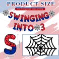 thumbnail image 2 of Banner de cumpleaños TaoBary Spider Theme 3rd Swinging into 3, 2 of 6