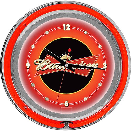 Budweiser 14" Double Ring Neon Wall Clock