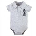 thumbnail image 4 of Little Treasure Baby Boy Cotton Bodysuit, Pant and Shoe 3pc Set, Sunglasses Collar, 9-12 Months, 4 of 4