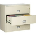thumbnail image 3 of Phoenix Safe Lateral 44 inch 3-Drawer Fireproof File Cabinet with Key Lock, Water Seal, Putty, LAT3W44P, 3 of 5