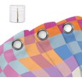 thumbnail image 6 of Aesthetic Funky Fun Checkerboard Shower Curtain, Cute Colorful Rainbow Pastel Hippie Bath Curtain, Retro Boho Abstract Wavy Swirl Bathroom Accessories Groovy Teen Girls for Bathroom Curtains, 36X72in, 6 of 6