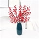 thumbnail image 4 of Ramas de frutos rojos artificiales decoración navideña - Tallos de fruta roja de plástico de 50 cm para centros de mesa y arreglos florales navideños, 4 of 6