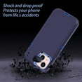 thumbnail image 3 of Étui Robuste Conçu pour iPhone 13 Antichoc à Triple Couche, Bleu, 3 of 17