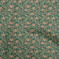 thumbnail image 1 of oneOone Cotton Poplin Teal Green Fabric Floral Quilting Supplies Print Sewing Fabric By The Yard 56 Inch Wide, 1 of 5