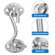 thumbnail image 4 of Gate Latch Hook and Eye Latches for Window Door and Garage Stainless Steel Silver for Security 4Pcs, 4 of 4