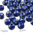 thumbnail image 3 of Inteprter 100 piezas de cuentas de para manualidades, bolas redondas de Material liso con agujeros, Kit de cuentas sueltas de Navidad Kits de decoración para fiestas, 3 of 6