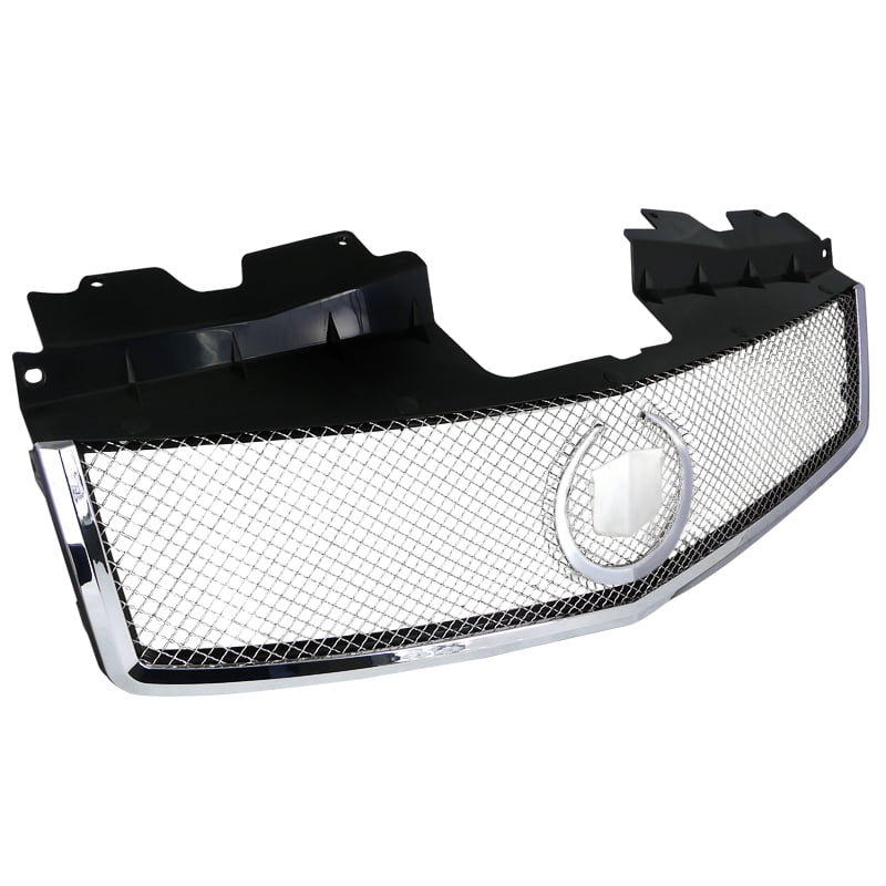 Spec-D Tuning For Chevy Silverado 1500 Glossy Black Front Bumper Hood Mesh Grille Grill ABS 1 PC