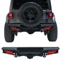 Vijay Fit 2018-2023 Jeep Wrangler JL/JLU Rear Bumper with D-ring and LED Lights