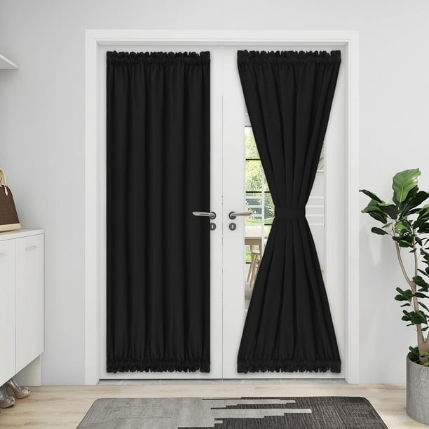 Cortina Opaca para Puerta Easy-Going 132x183 cm Negra