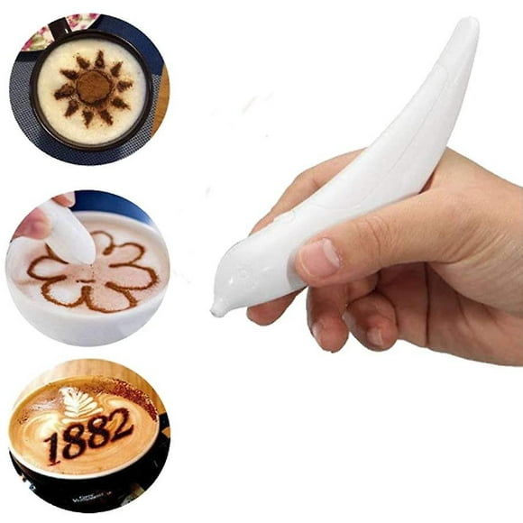 Spice Pen,6.2 Inch Electric Coffee Pen Art Pen Latte Pen For Latte & Food Diy,can Be Use With Works With Cinnamon, Salt, White Sugar, And Fine Coffe;g