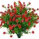 thumbnail image 1 of KAIYANG Paquete de 4 arbustos de boj artificiales resistentes a los rayos ultravioleta para exteriores, color rojo, 1 of 5