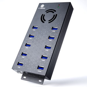 USB 3 0 Hub - 10 Ports alimentés USB Hub - Chargement & Transfert de données à haute vitesse USB Hub d'expansion - jusqu'à 5Gbps Haute vitesse USB Fendeur - Alliage d'aluminium multiple USB Hub de port pour tablette de téléphone portable PC