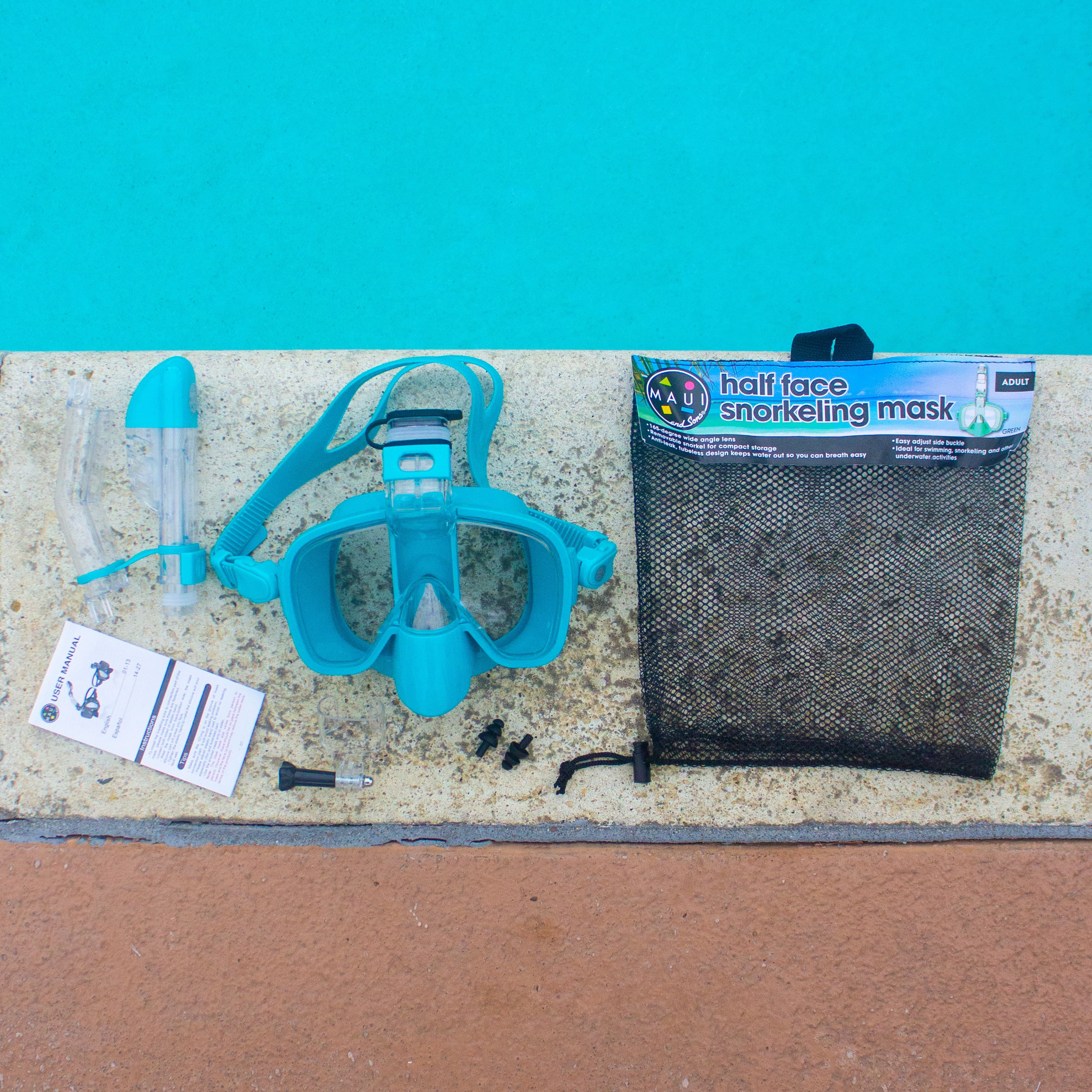 Maui and Sons Hi Half Snorkel Mask Blue