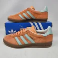 thumbnail image 1 of Men's Adidas Gazelle Indoor Shoes / Orange Mint Green / IH7499 / Multiple Sizes, 1 of 5