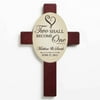 Personalized Two Shall Become One Wall Cross, Beige