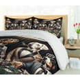 thumbnail image 5 of Ambesonne Dog Duvet Cover Set, Funny Gentleman Animals Suits, Queen, Brown Dark Green Grey, 5 of 6