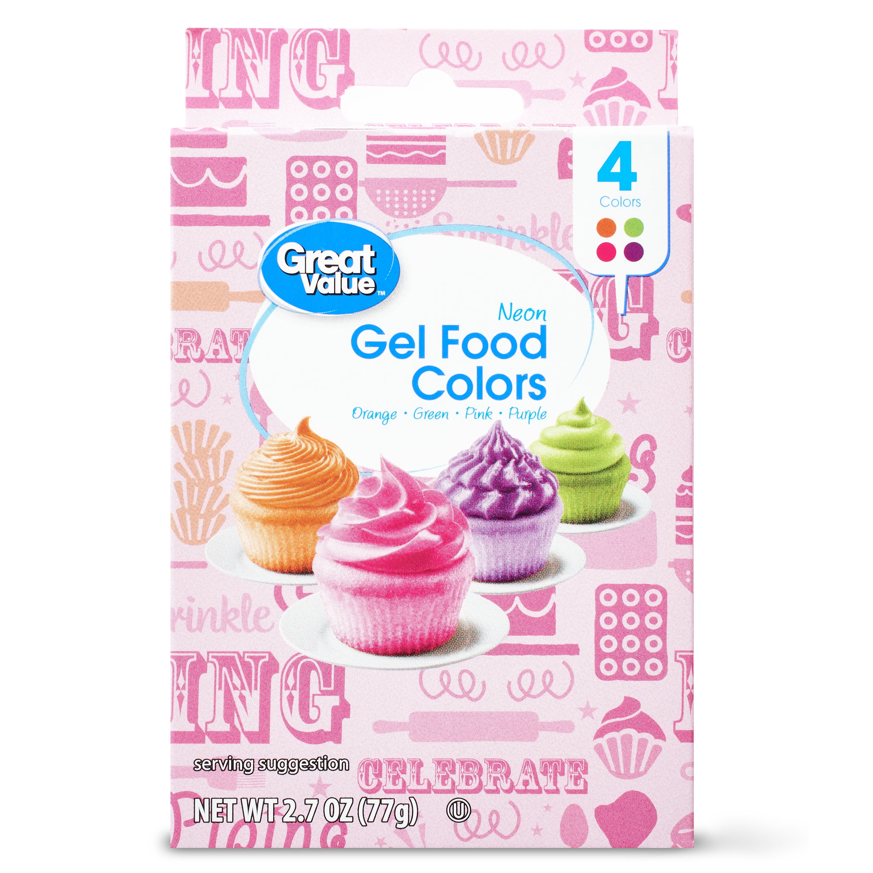 Great Value Gel Food Colors, Neon Colors, 2.7 Ounces - Walmart.com