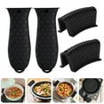 thumbnail image 3 of Worgeous Silicone Pot Handle Cover for Kitchen Use Black Heat Resistant and Skid Resistant 4 Pieces, 3 of 8