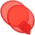 thumbnail image 2 of Shisuyan Folding Fan Red Plastic 2Pcs 9.8X9.8X0.08In, 2 of 9