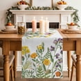 thumbnail image 2 of Table Runner 72 Inches Long for Kitchen Dining, Spring Floral Dresser Scarf Farmhouse, Dining Table Decorations for Wedding/Parties, Green Yellow Botanical Elegant Pastoral 16 x 72 In, 2 of 8