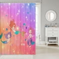 thumbnail image 2 of JOOCAR Mermaid Shower Curtains Fish Starfish Coral Jellyfish Waterproof Bath Curtains with 12 Hooks  Marine Life Bathroom Curtains for Kids Boys Girls Room Decor, 72" W x 72" L, 2 of 7
