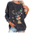 thumbnail image 2 of Pntutb moda mujer imprimir manga larga cómoda transpirable cuello redondo sudadera Pntutb Pntutb-6878, 2 of 5