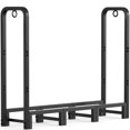 thumbnail image 5 of Amagabeli 4ft Firewood Rack Outdoor Log Rack Holder Fireplace Heavy Duty Wood Stacker Patio Deck Metal Kindling Logs Storage Stand Steel Tubular Wood Pile Racks Outside Accessories Black, 5 of 10