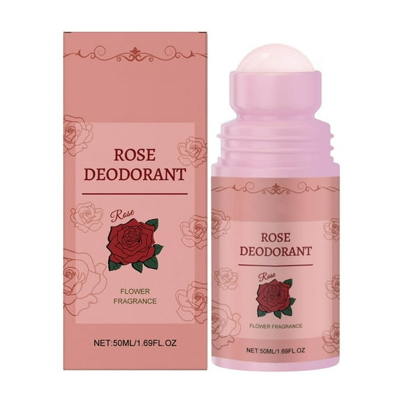 Body Deodorant Rolling Ball, Rose Fresh Long-Lasting Odor Control, Mild Non-Irritating Deodorant for Women & Men, Convenient 50ml Roll-On, Personal Care