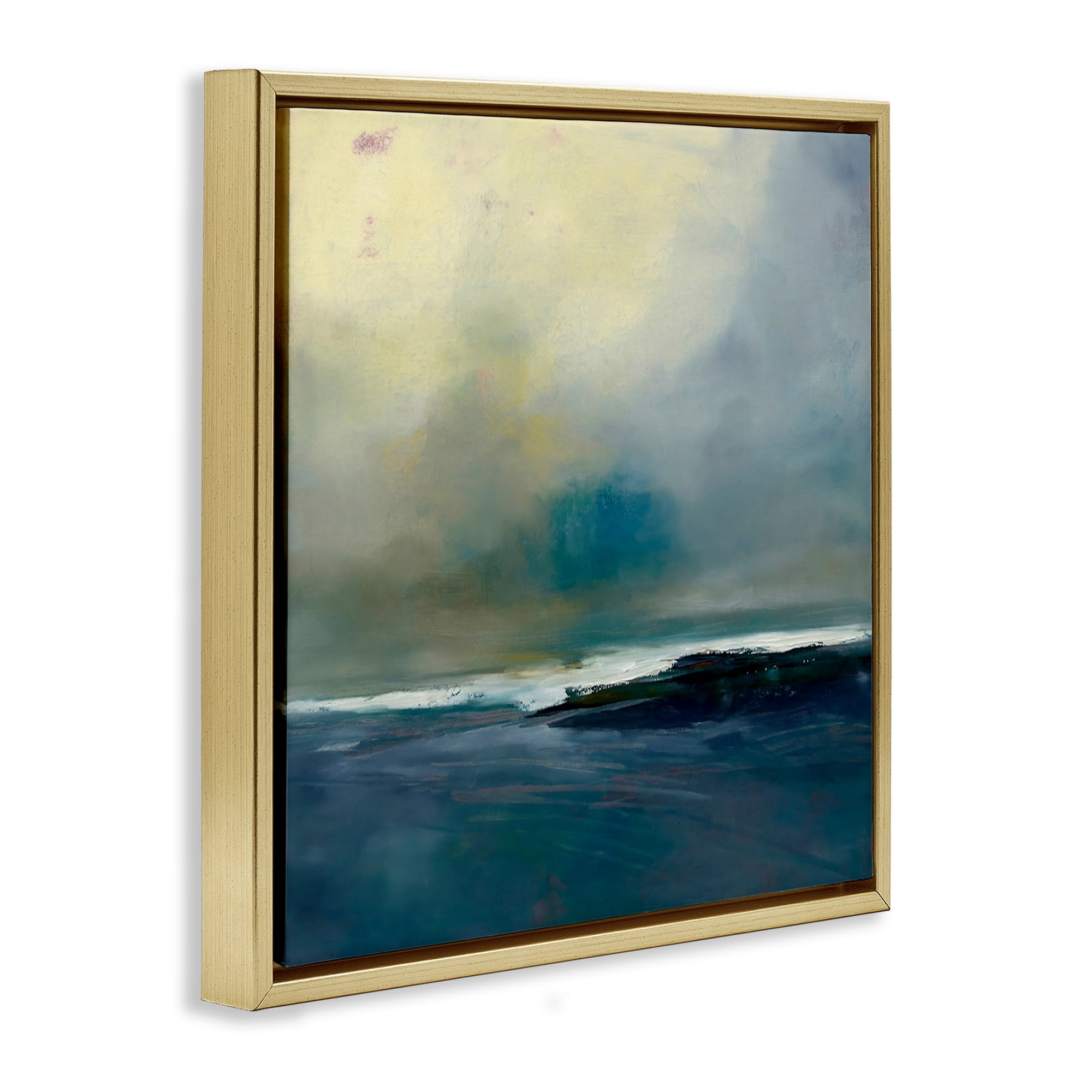 Stupell Industries Channeling Calm Horizon Gold Framed Floater Canvas Wall Art, design by Patrick Dennis
