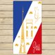 thumbnail image 1 of Toallas ABPHQTO 75x140 cm coloridas de la bandera de Francia, 1 of 1