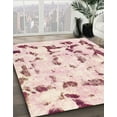 thumbnail image 2 of Ahgly Company Indoor Square Abstract Light Coral Pink Abstract Area Rugs, 5' Square, 2 of 6